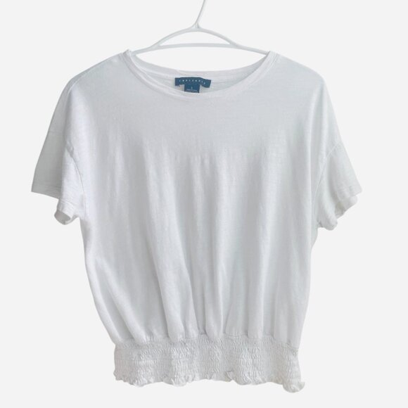 Sanctuary T-Shirt with Elasticized Waist in White Size Small - Picture 1 of 7